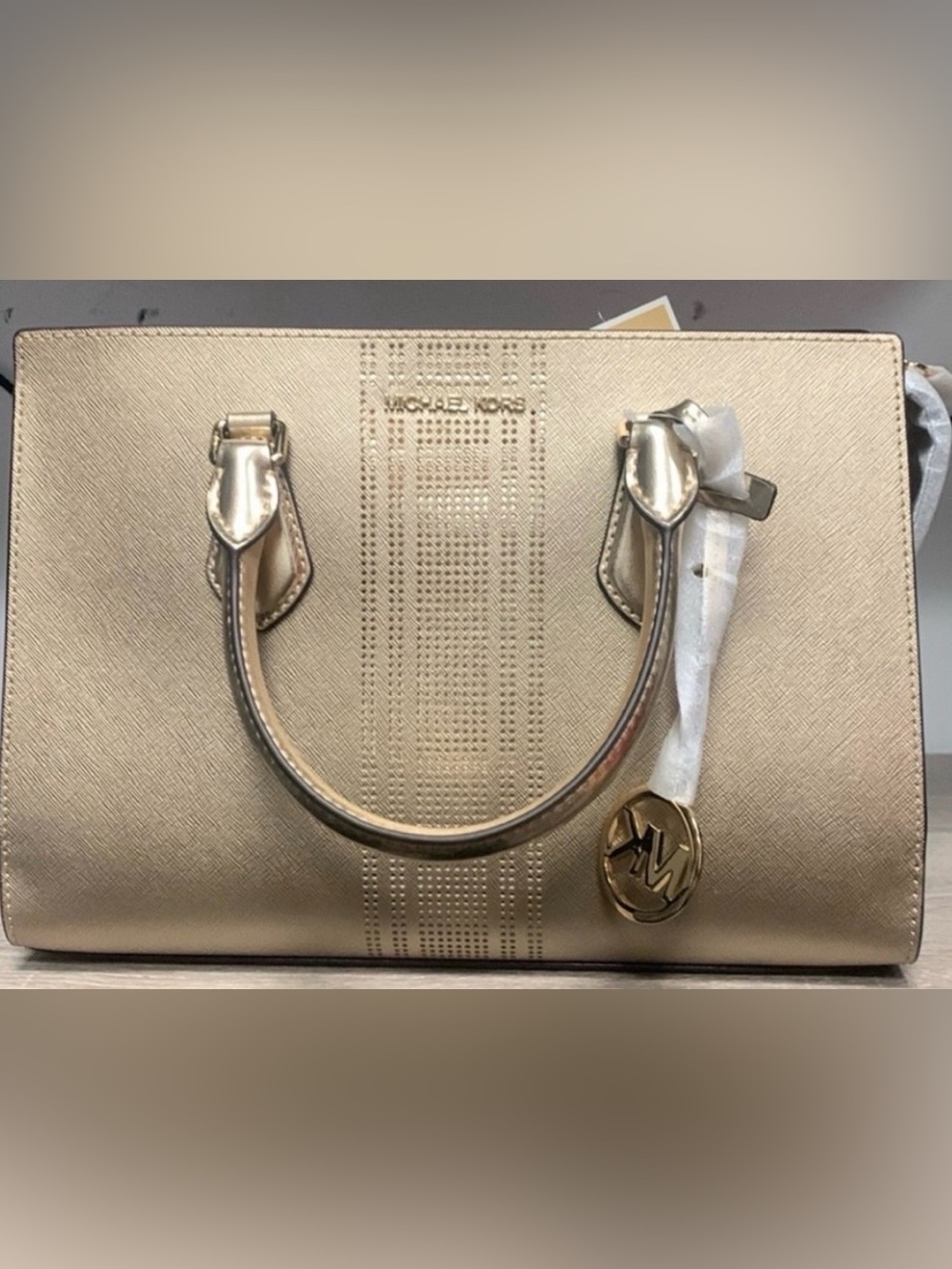 Michael Kors Gold Satchel NWT